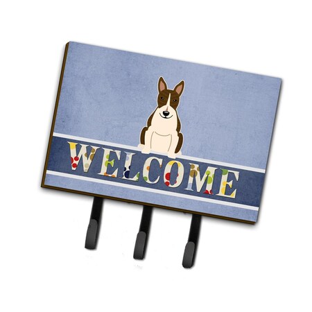 Carolines Treasures Bull Terrier Dark Brindle Welcome Leash or Key Holder BB5717TH68